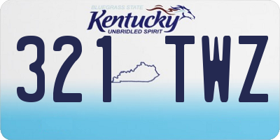 KY license plate 321TWZ