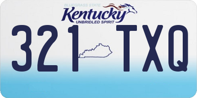 KY license plate 321TXQ