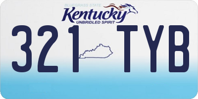 KY license plate 321TYB