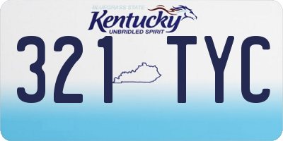 KY license plate 321TYC