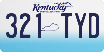 KY license plate 321TYD
