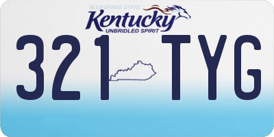 KY license plate 321TYG