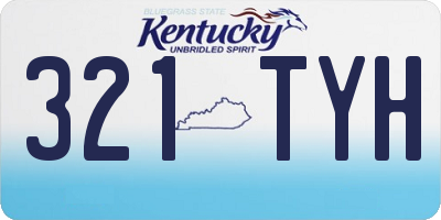 KY license plate 321TYH