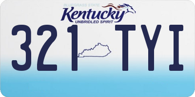 KY license plate 321TYI