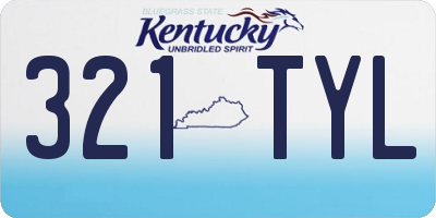 KY license plate 321TYL