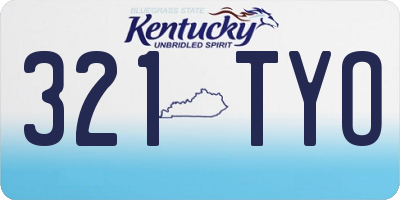 KY license plate 321TYO