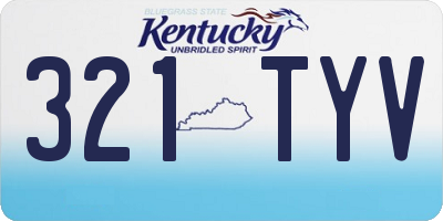 KY license plate 321TYV