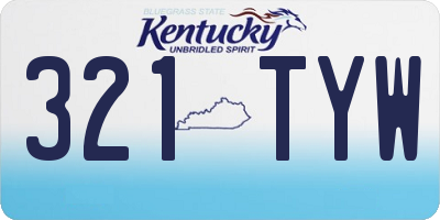 KY license plate 321TYW