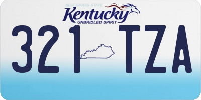 KY license plate 321TZA