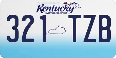 KY license plate 321TZB