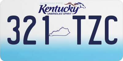 KY license plate 321TZC