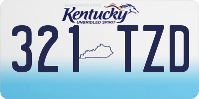 KY license plate 321TZD