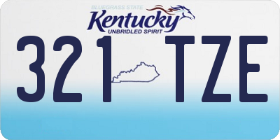 KY license plate 321TZE