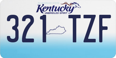 KY license plate 321TZF