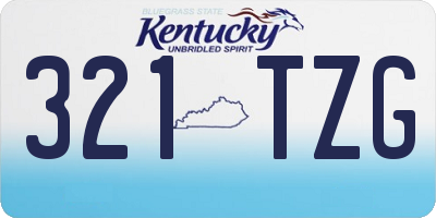 KY license plate 321TZG
