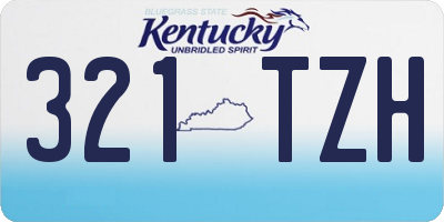 KY license plate 321TZH