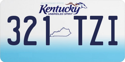 KY license plate 321TZI