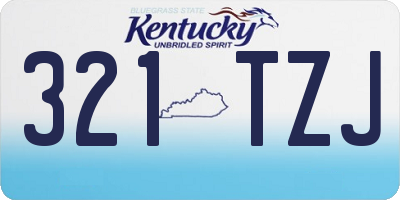 KY license plate 321TZJ