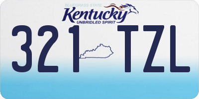 KY license plate 321TZL