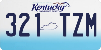 KY license plate 321TZM