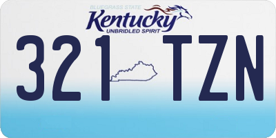 KY license plate 321TZN