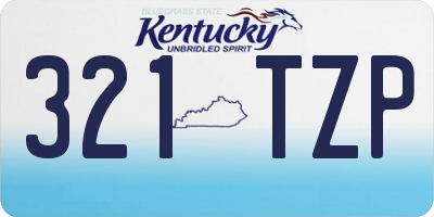 KY license plate 321TZP