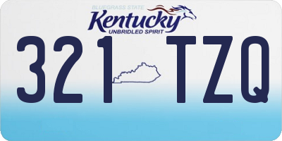 KY license plate 321TZQ