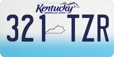 KY license plate 321TZR