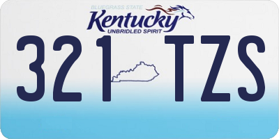 KY license plate 321TZS