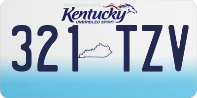 KY license plate 321TZV