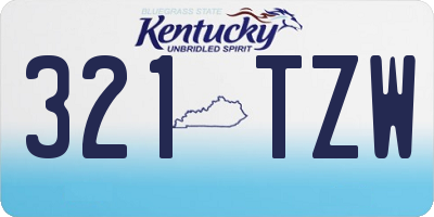 KY license plate 321TZW