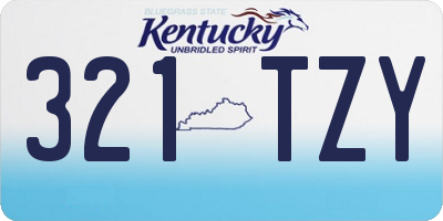 KY license plate 321TZY