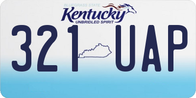 KY license plate 321UAP