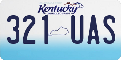 KY license plate 321UAS