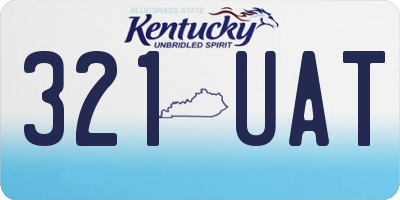 KY license plate 321UAT