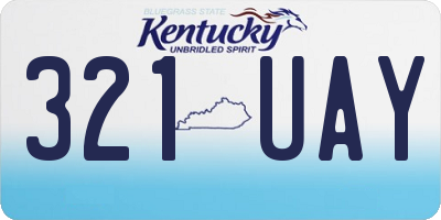 KY license plate 321UAY