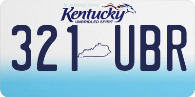 KY license plate 321UBR