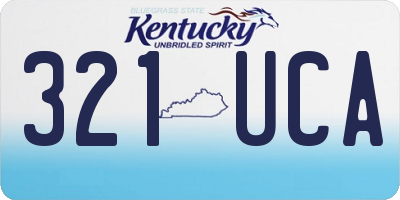 KY license plate 321UCA