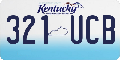 KY license plate 321UCB