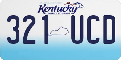 KY license plate 321UCD
