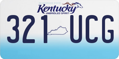 KY license plate 321UCG