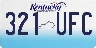 KY license plate 321UFC