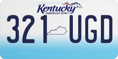 KY license plate 321UGD