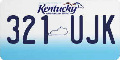 KY license plate 321UJK