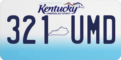 KY license plate 321UMD