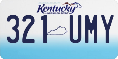 KY license plate 321UMY