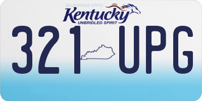 KY license plate 321UPG