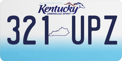 KY license plate 321UPZ