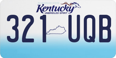 KY license plate 321UQB