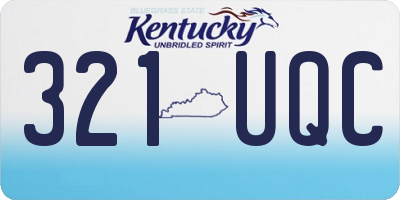 KY license plate 321UQC